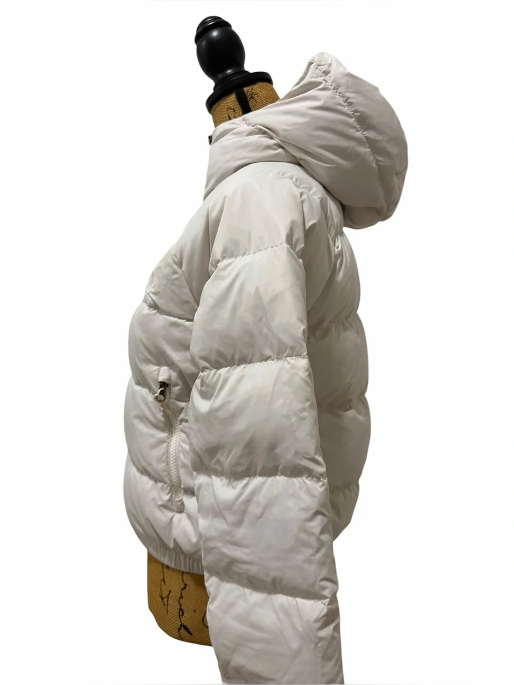 The North Face Hydrenalite Down Hooded Puffer Jacket White Dune Small